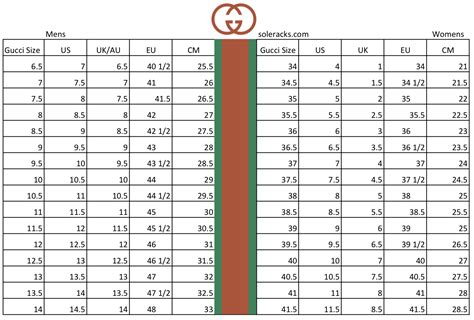 gucci sizing chart|gucci size conversion chart.